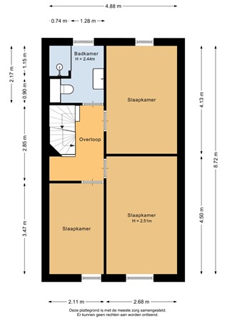 Floorplan - Naardermeer 193, 3068 KH Rotterdam